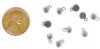 10 5mm Aqua Rhinestone Flat Back Pendants